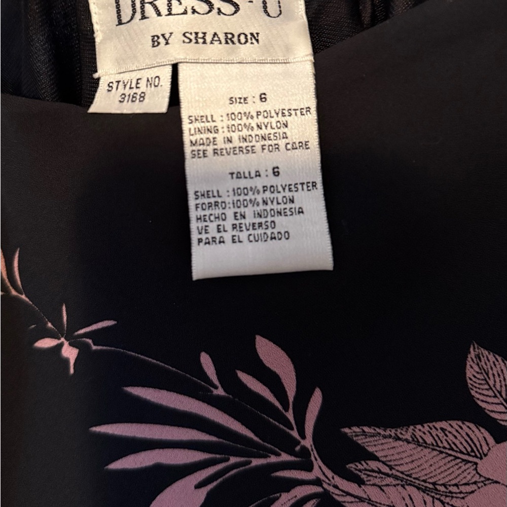 Floral Black and Pink Dress by Dress-U by Sharon - Picture 6 of 6